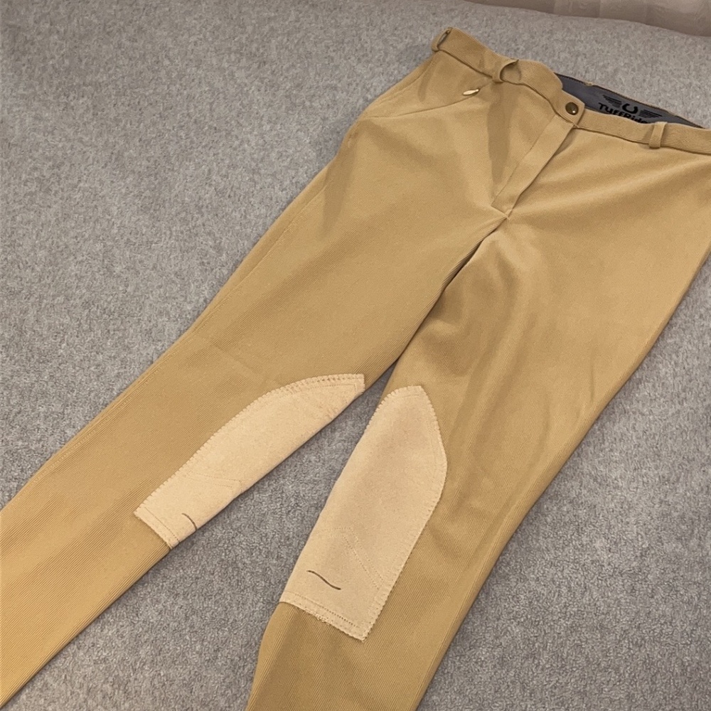 Womens Tuff Rider Equestrian Riding Breeches Pants Size 32 Ribbed - Picture 11 of 12